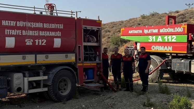 Belen&rsquo;de ormanlık alanda yangın &ccedil;ıktı
