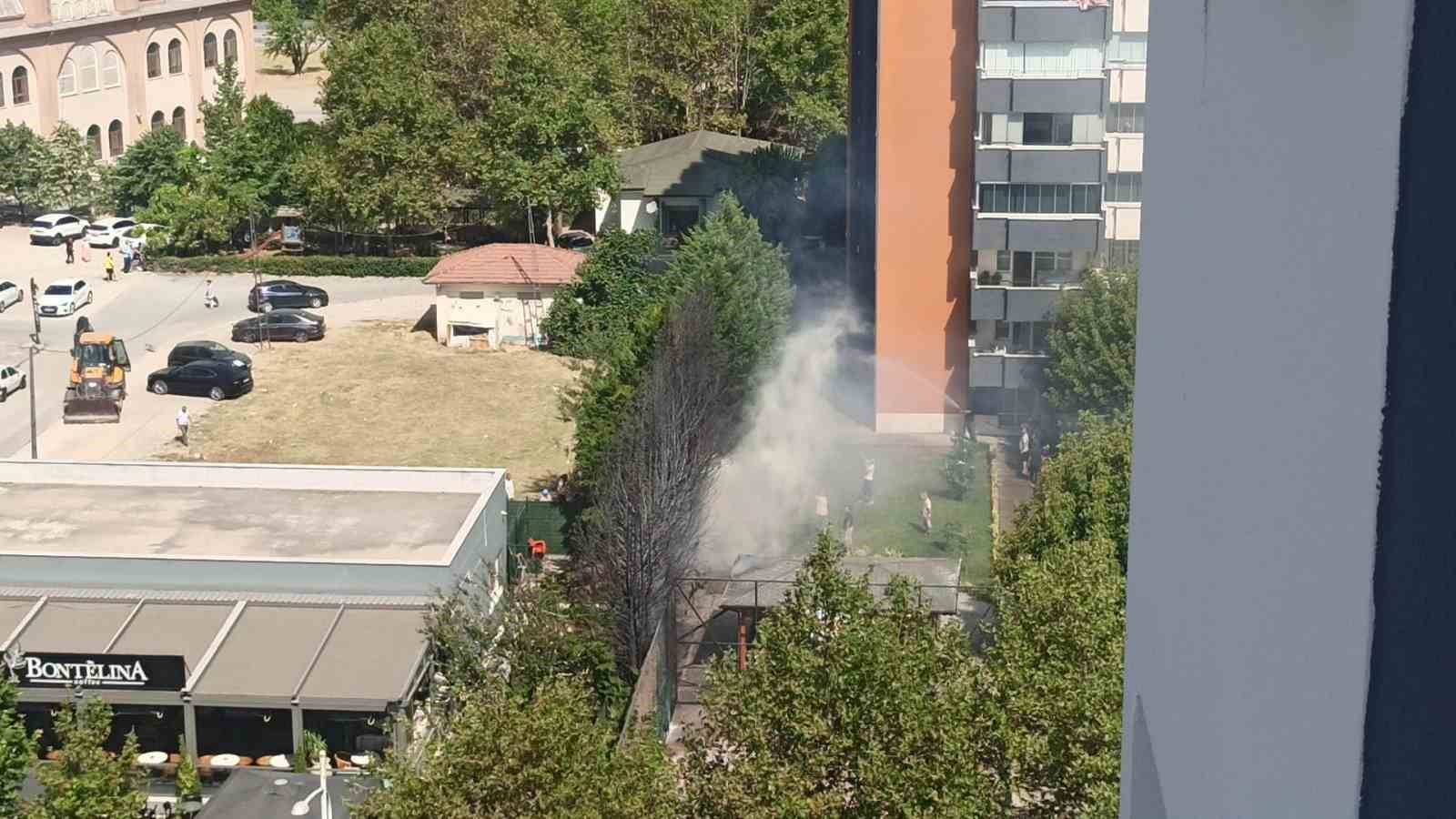 Şehrin merkezindeki alevler korku yaşattı