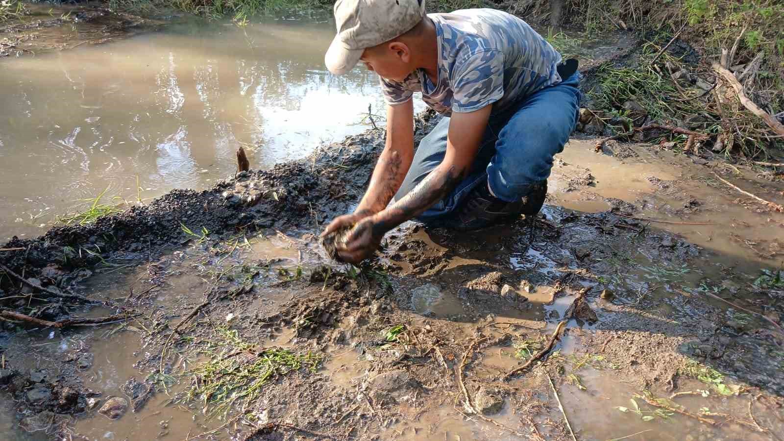 Hayvanları su i&ccedil;ebilsin diye elleriyle mini g&ouml;let yaptılar

