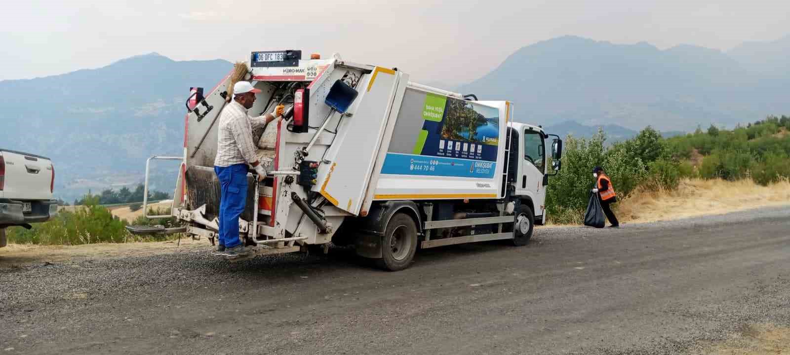 Onikişubat Belediyesi yangın bölgesinde