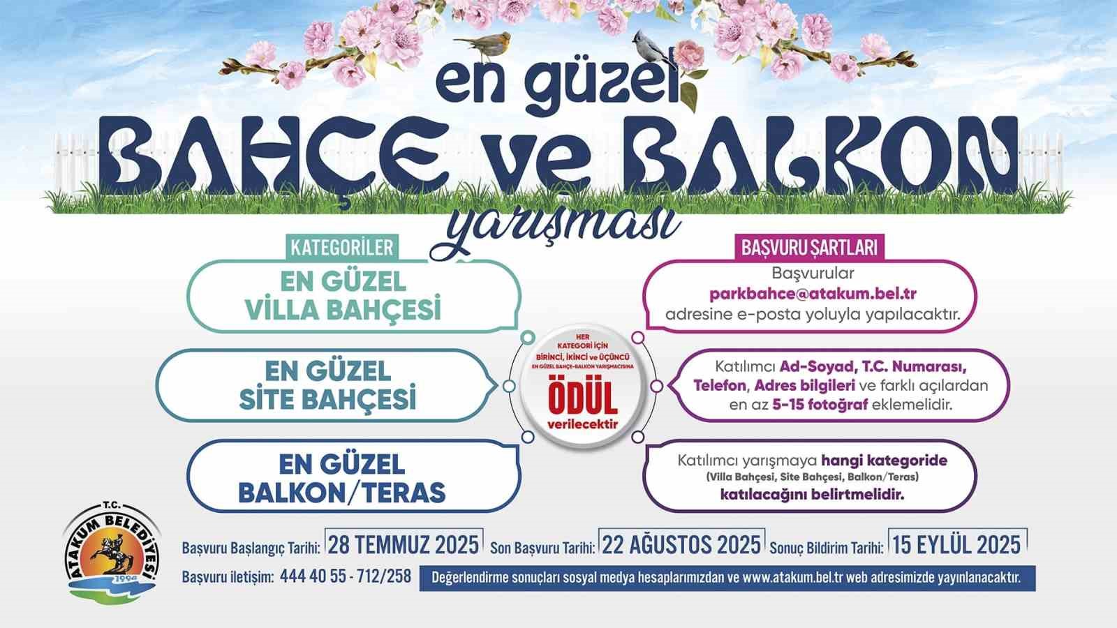 Atakum’da ‘En Güzel Balkon ve Bahçe Yarışması’