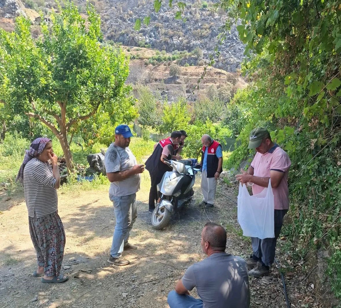 Gazipaşa’da yangın mağduru üreticilerin hasarı tespit edildi