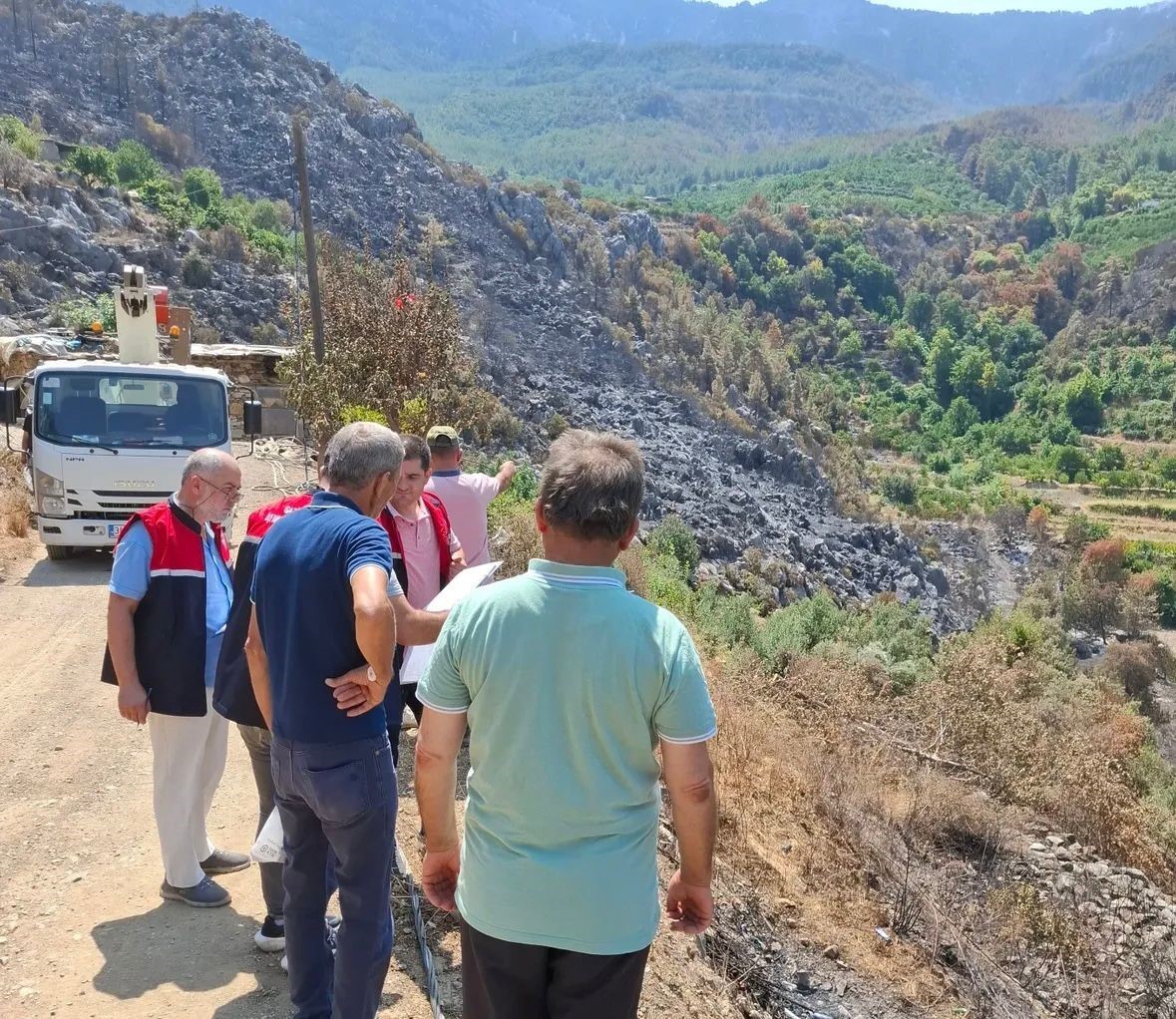 Gazipaşa&rsquo;da yangın mağduru &uuml;reticilerin hasarı tespit edildi

