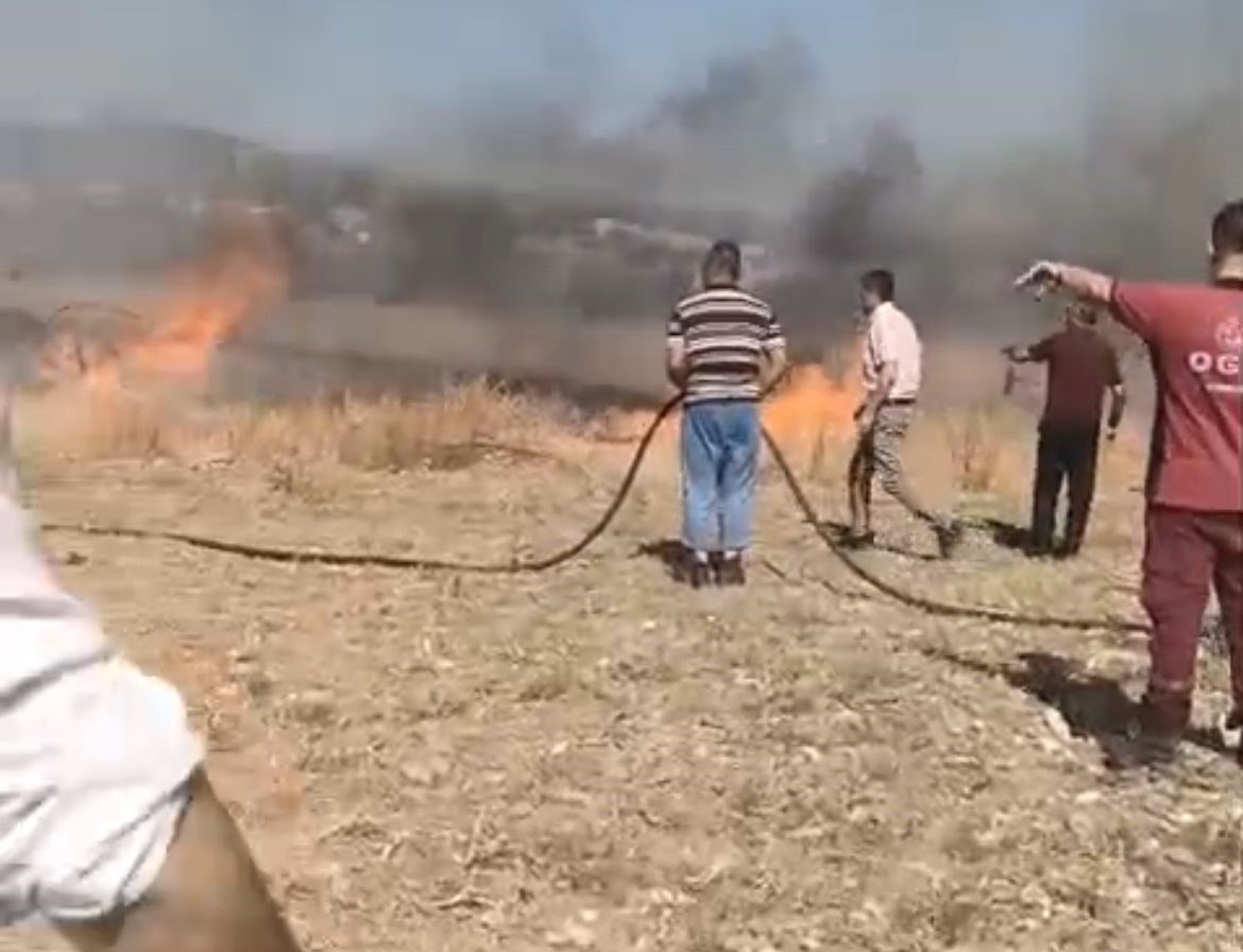Tavşanlı Balıköy’de çıkan yangın büyümeden söndürüldü