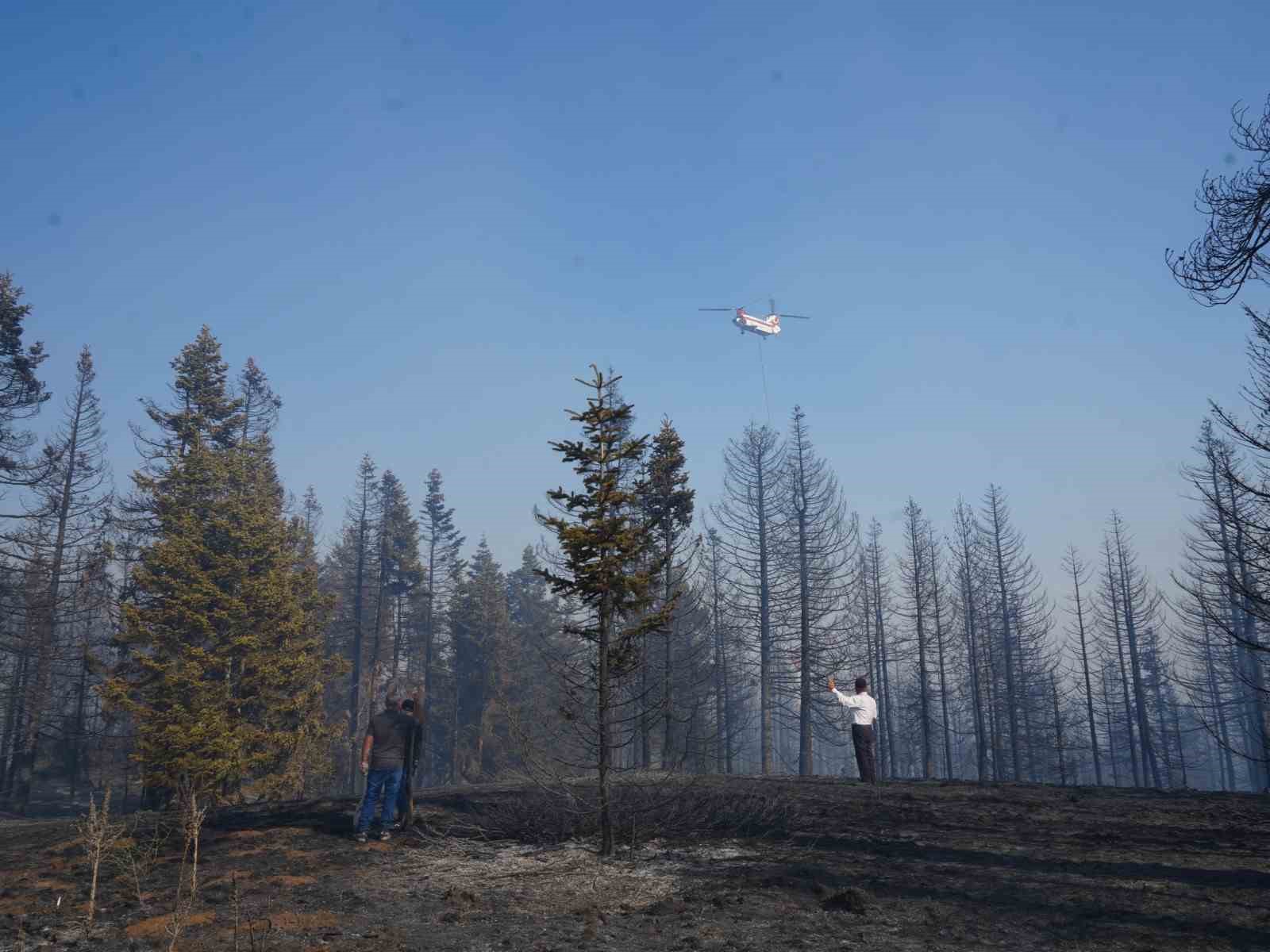 Orman yangınına karşı k&ouml;yl&uuml;ler seferber oldu
