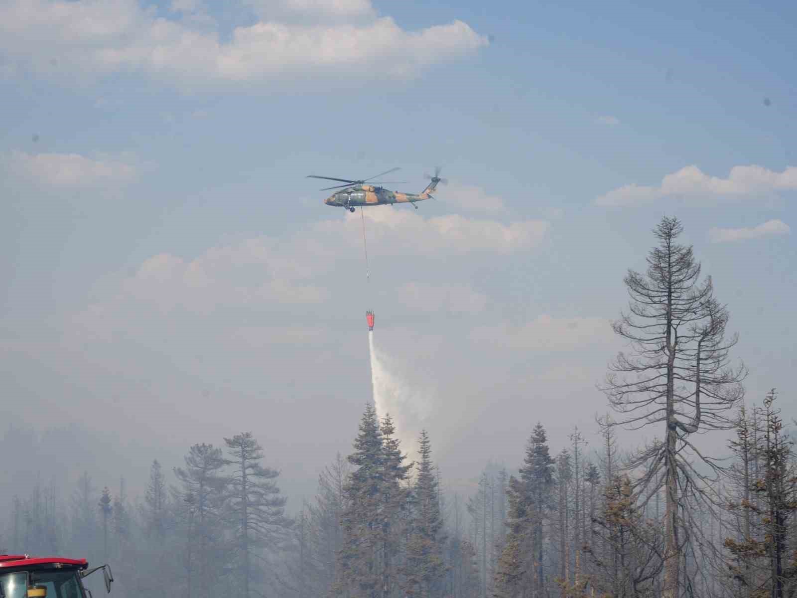 Çankırı Valiliği: "Orman yangınına 216 personel ve 7 helikopterle müdahale ediliyor"