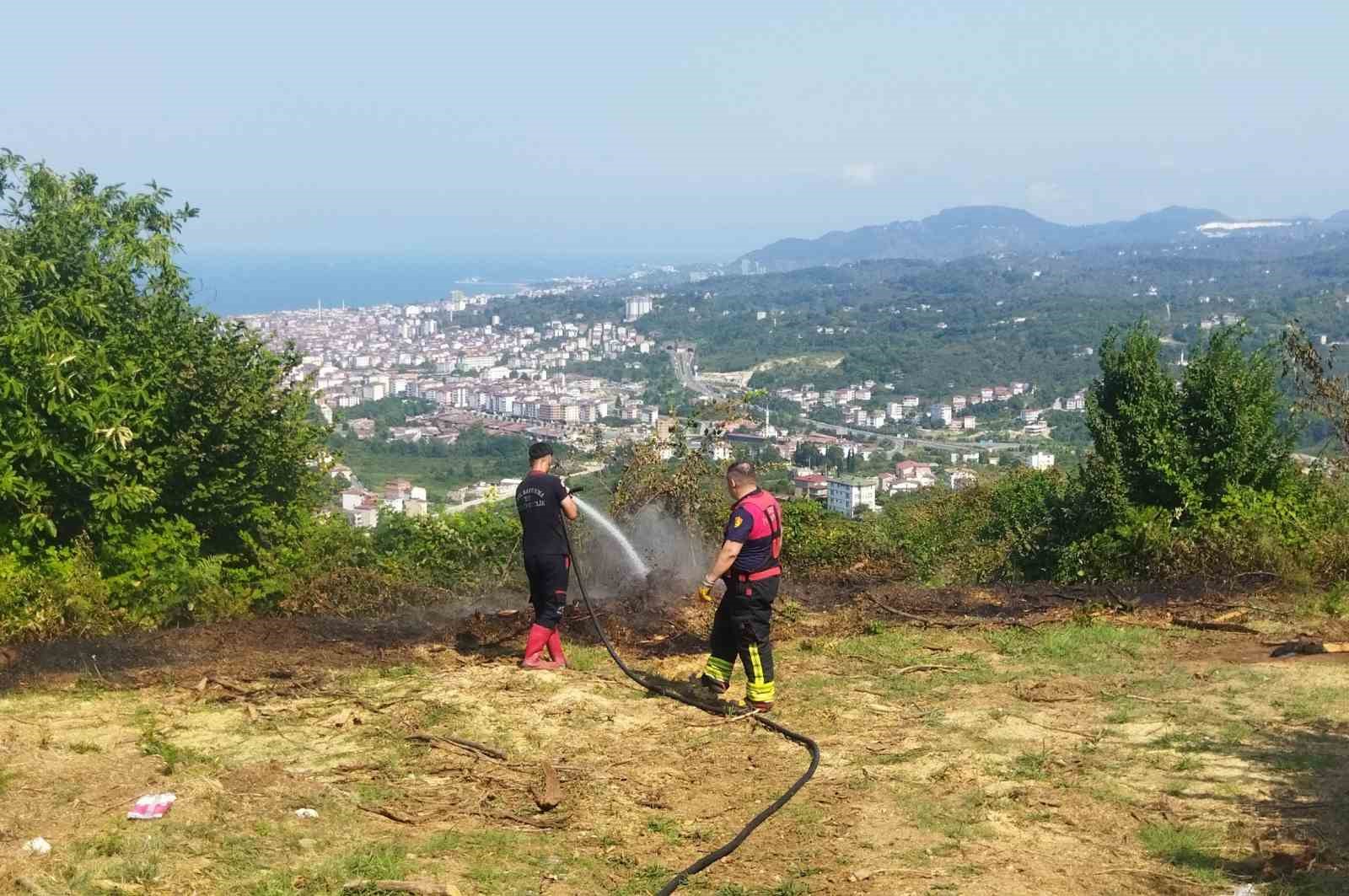Ordu’da bahçe yangını hızlı müdahaleyle söndürüldü