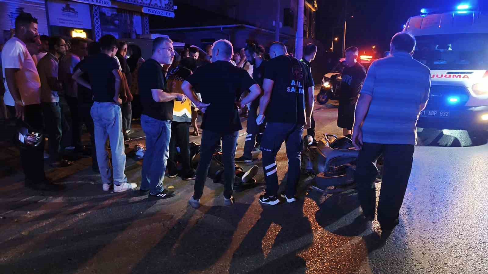 Elektrikli bisiklet ile motosiklet çarpıştı: 1 ağır yaralı