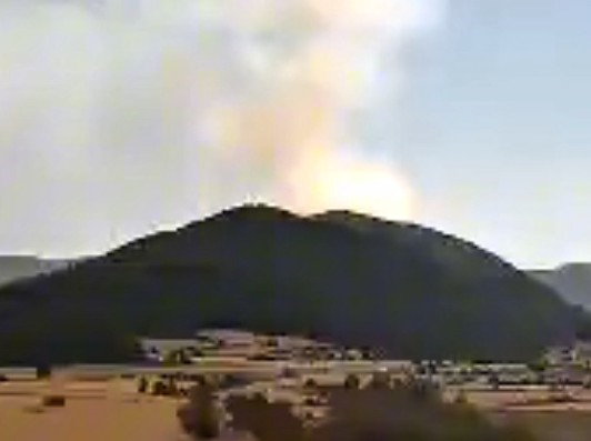 Çankırı-Kastamonu sınırındaki orman yangınının çıkış anı kameraya yansıdı