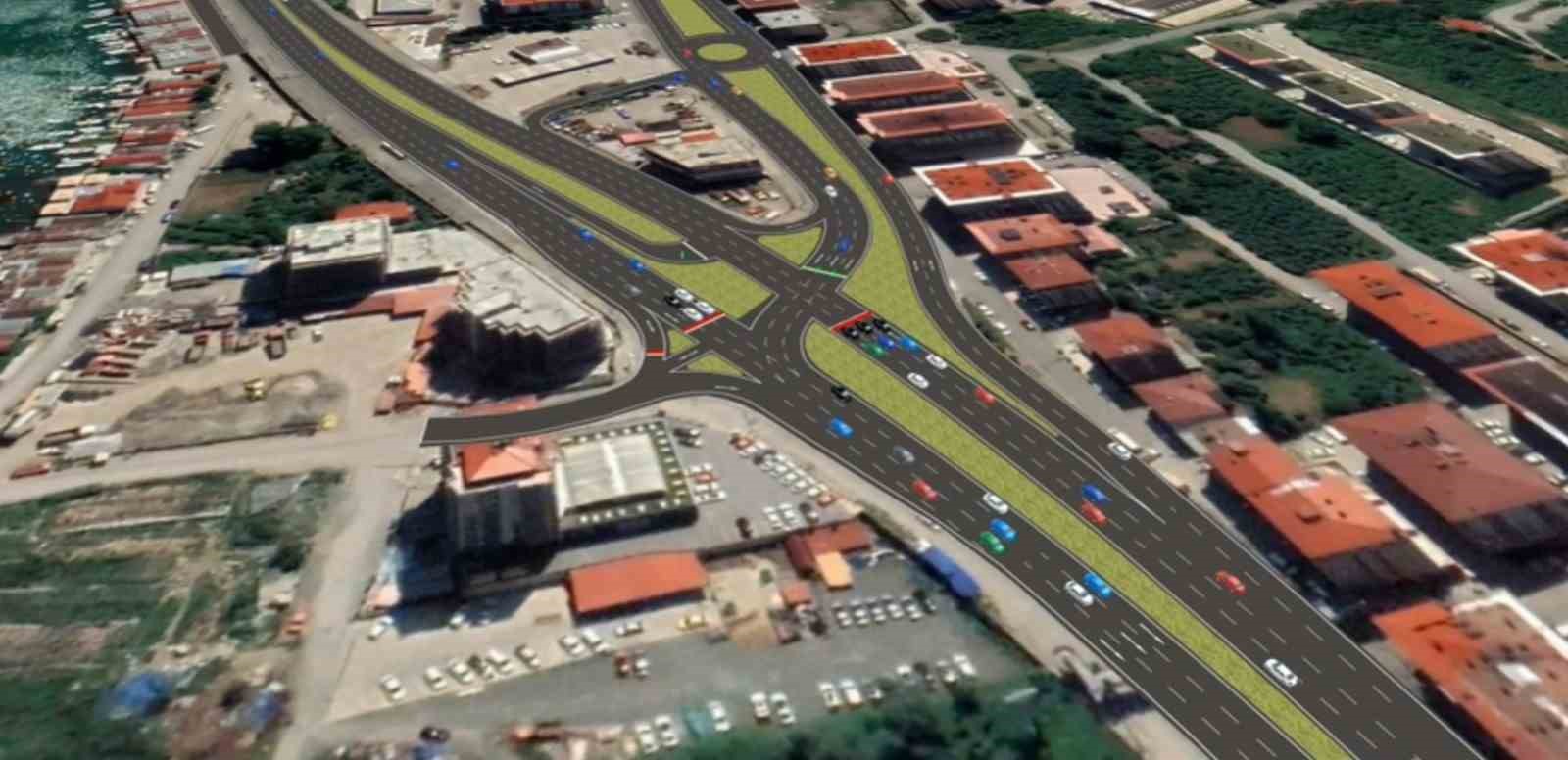 Karadeniz Sahil Yolu Yomra geçişinde trafik sorunu yeni nesil hemzemin kavşak ile çözülecek