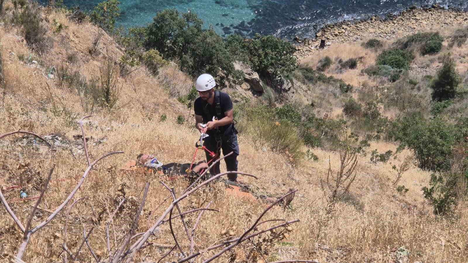 Tekirdağ’da uçurumdan düşen yaralı genç bulundu