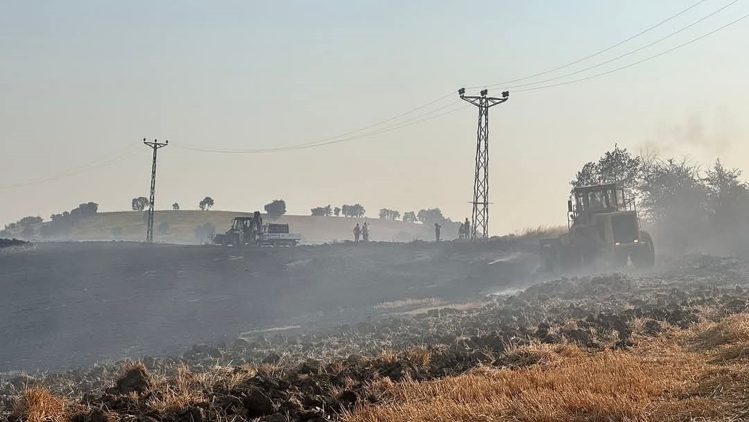 Samsun&rsquo;da korkutan anız yangını

