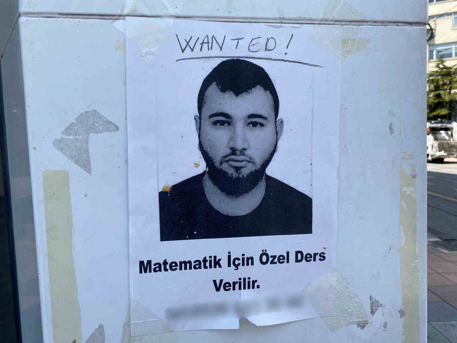 Özel ders ilanı üzerindeki ’wanted’ ibaresi görenleri gülümsetti