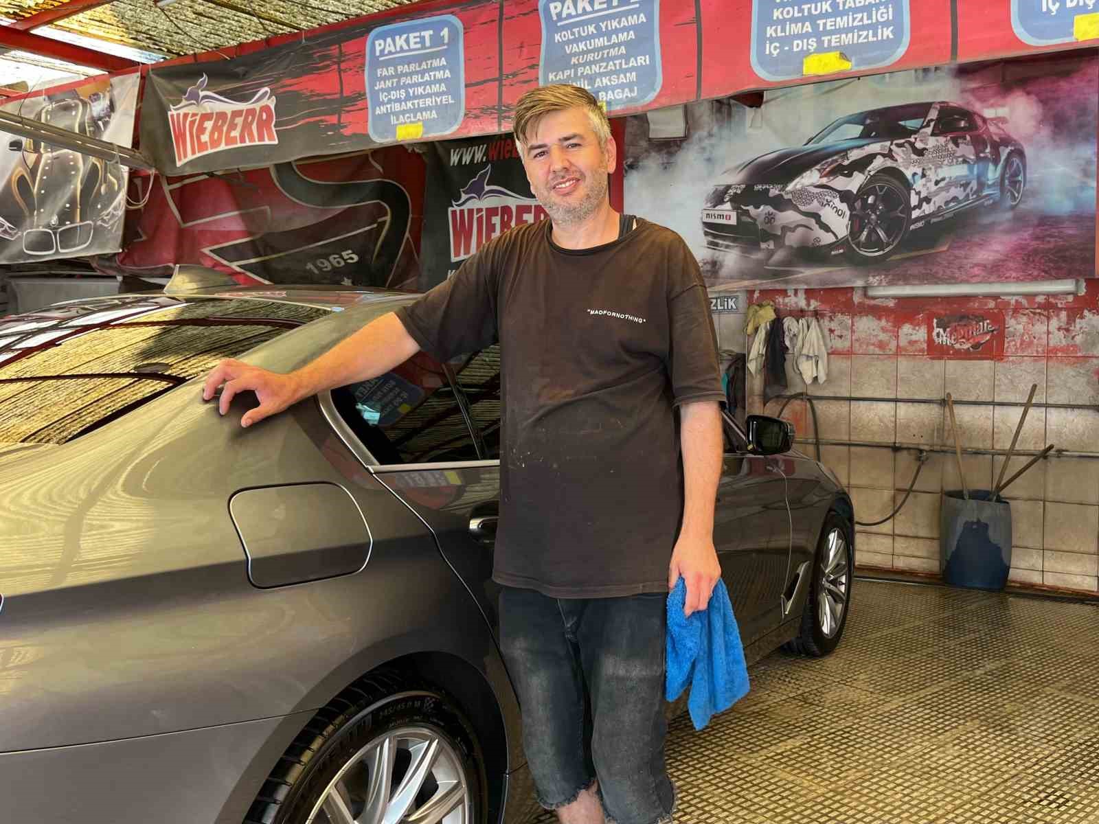 Gurbetçilerin araç yıkamaya sıklığı azaldı