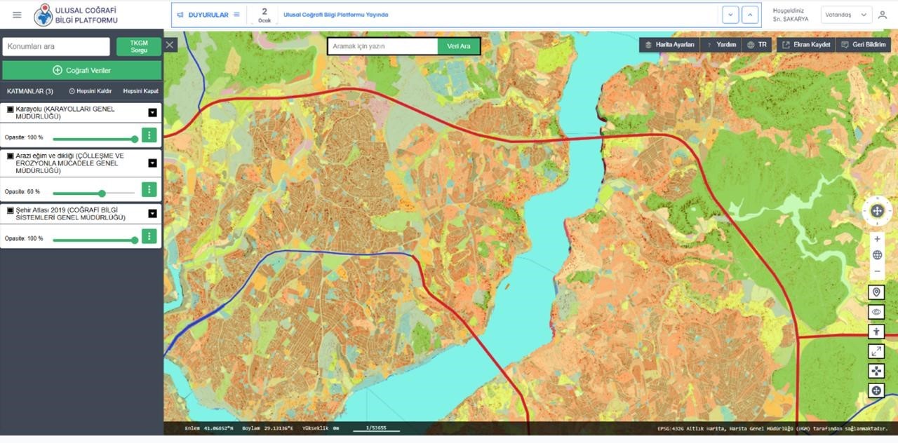 T&uuml;rkiye&rsquo;nin dijital haritası artık e-Devlet&rsquo;te herkese a&ccedil;ık
