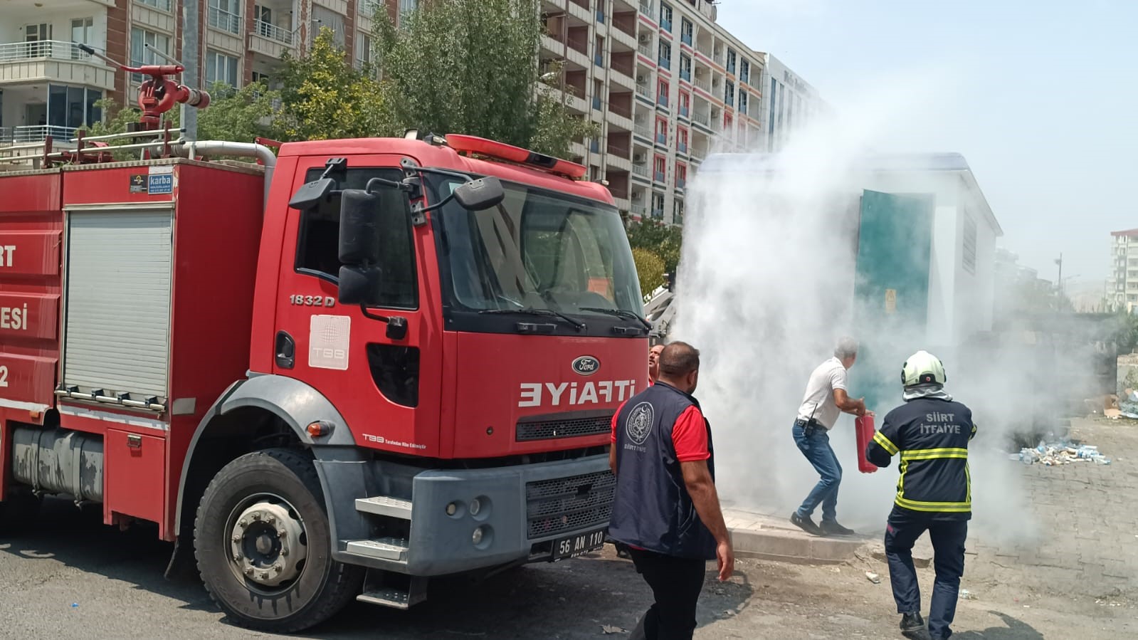 Siirt’te elektrik trafosunda yangın