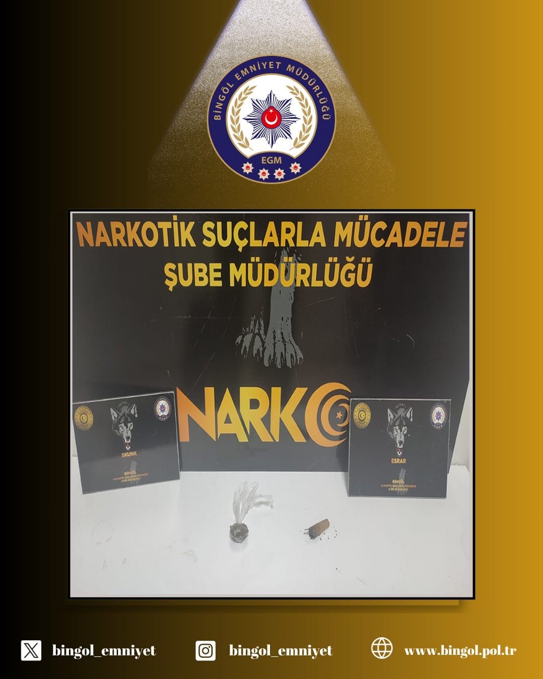 Bingöl’de uyuşturucuyla mücadele