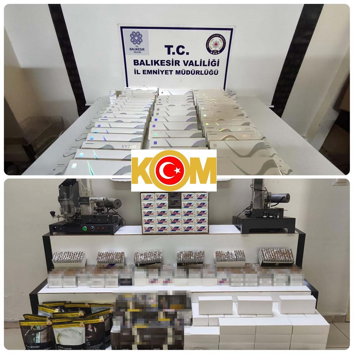 Edremit’te kaçak tütün operasyonu: 8 gözaltı