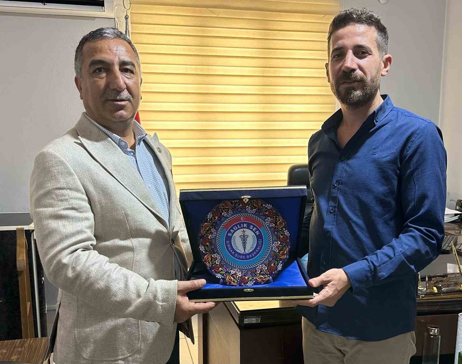 Sağlık-Sen Şube Başkanı Anmal, Cizre ADSM Başhekimi Karaaslan ile sağlık hizmetini değerlendirdi
