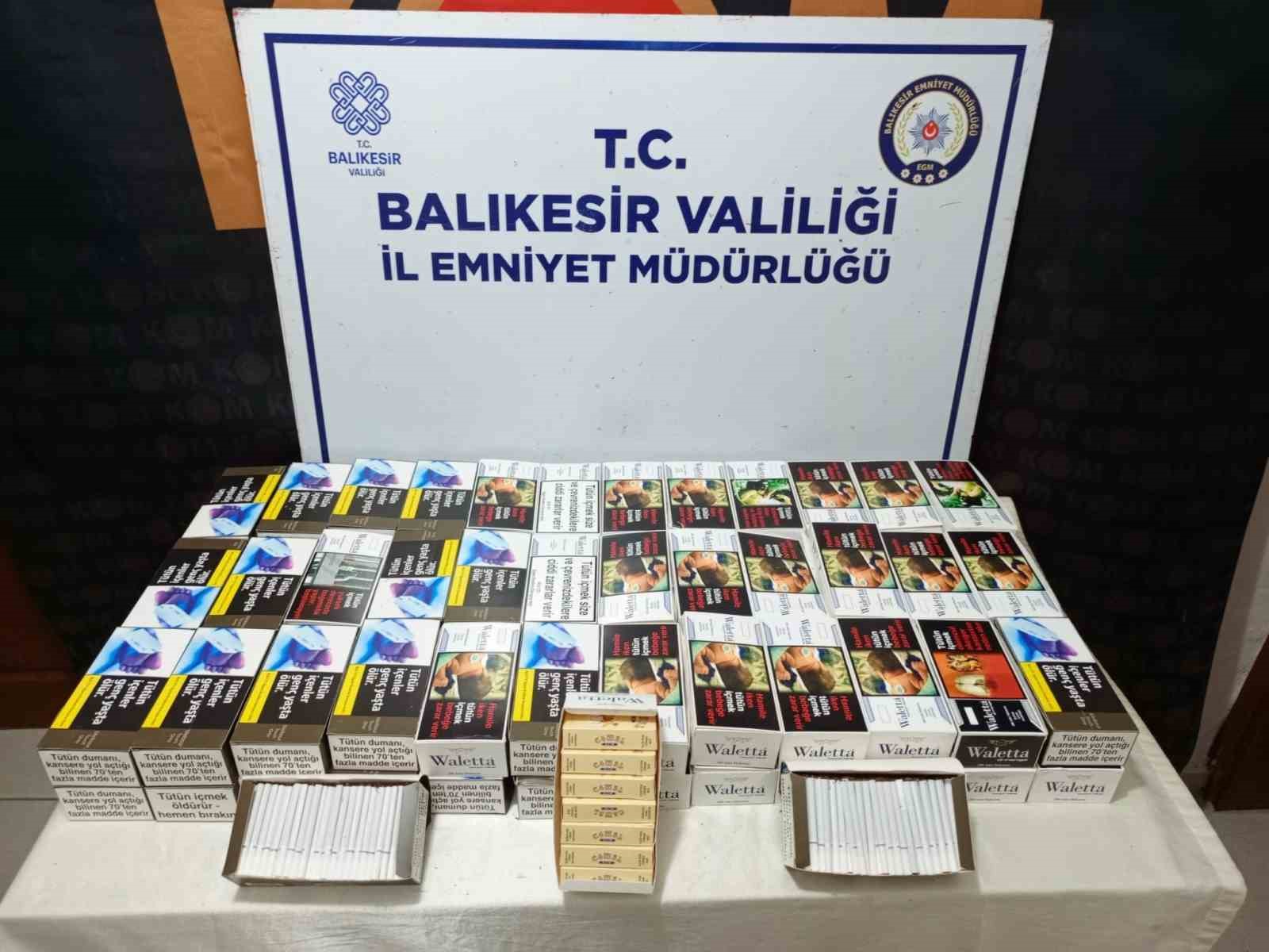 Bandırma’da kaçak makaron operasyonu
