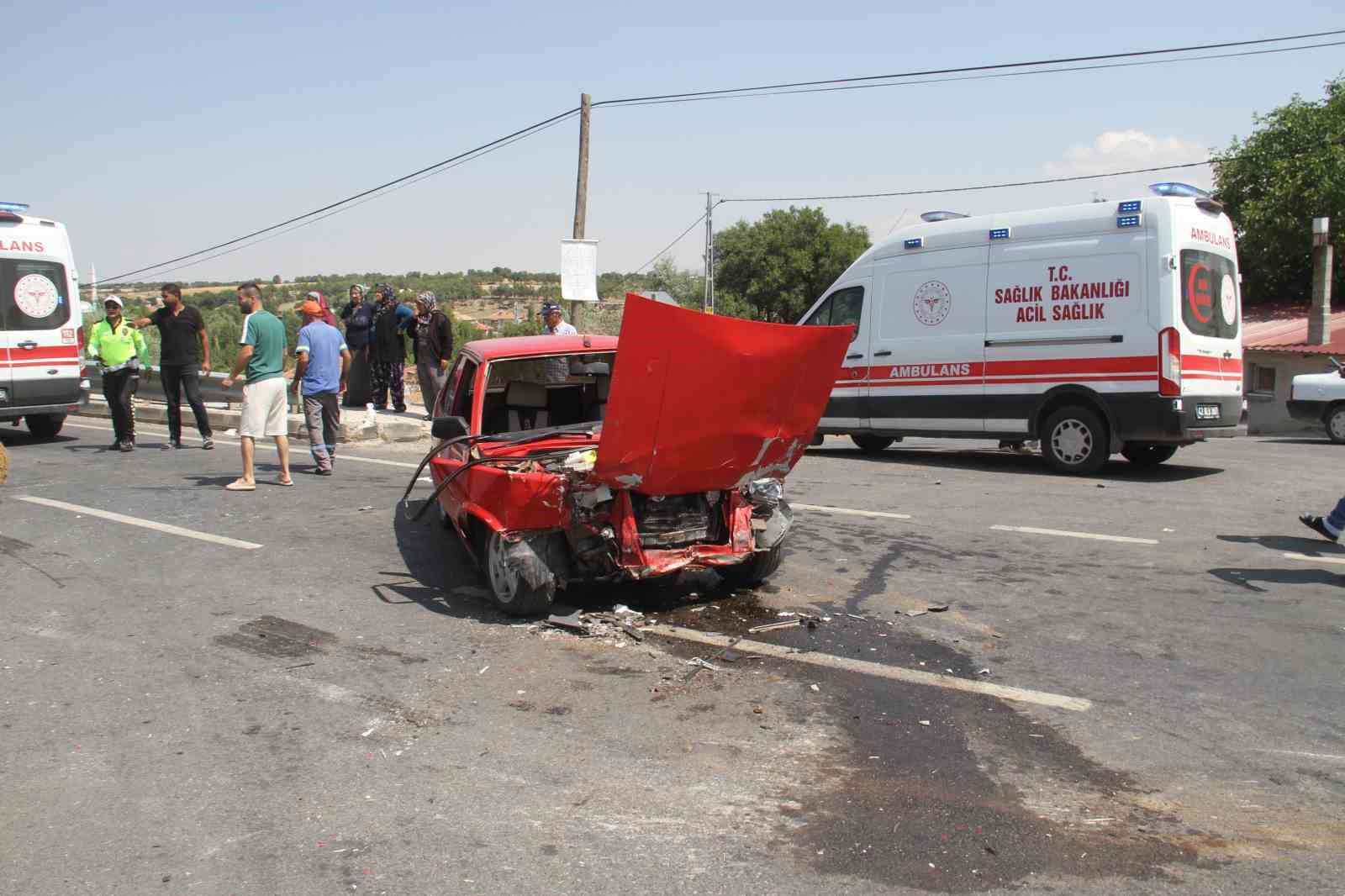 Konya’da otomobiller çarpıştı: 4 yaralı