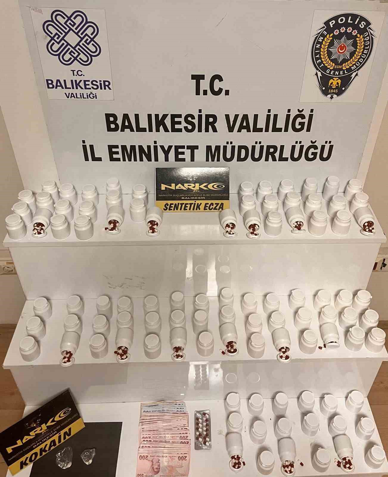 Balıkesir’de polisten 3 şahsa uyuşturucu operasyonu