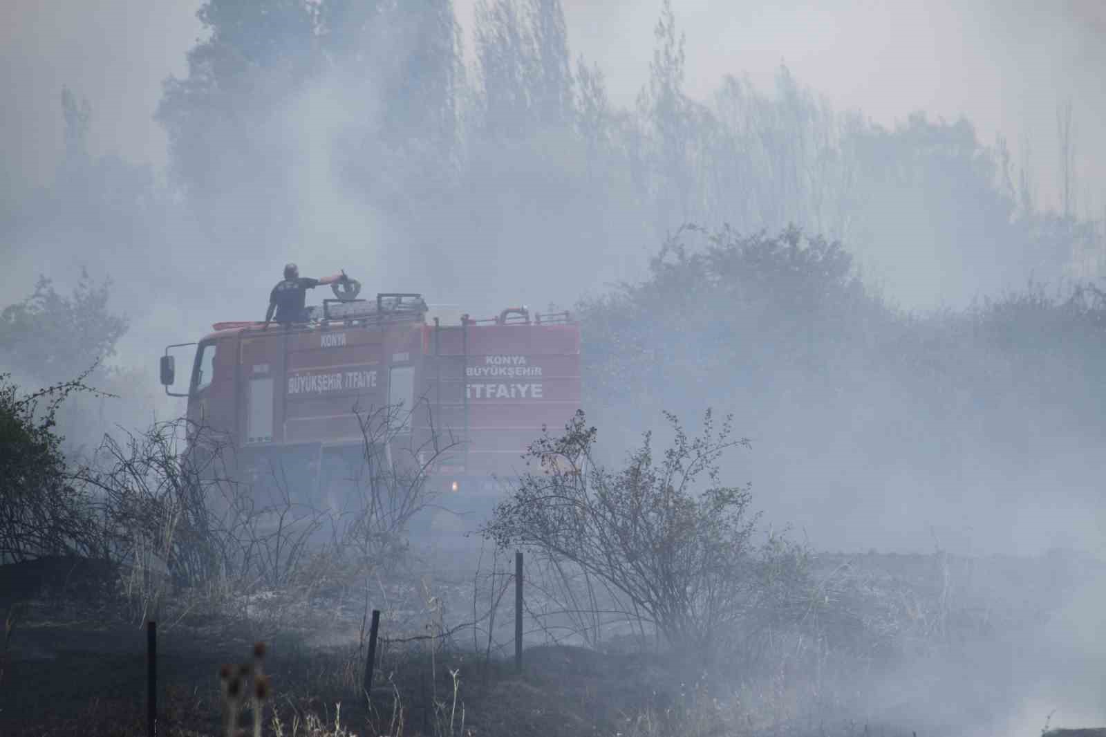 Beyşehir’de kampüs yakınlarındaki yangın korkuttu