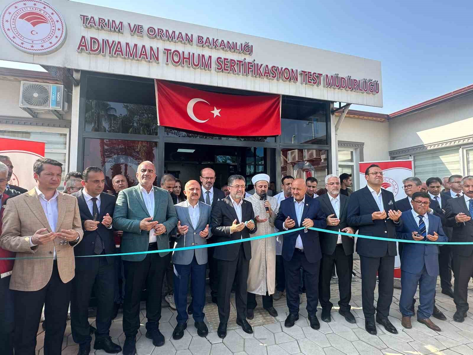 Bakan Yumaklı, Adıyaman Tohum Sertifikasyon Test Merkezi&rsquo;nin a&ccedil;ılışını yaptı
