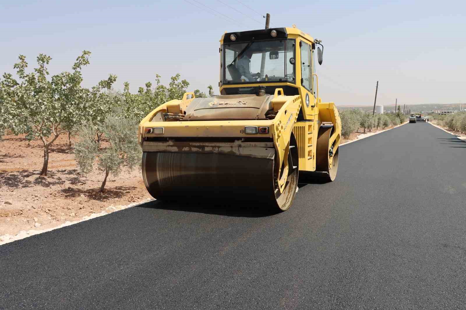 Birecik kırsalında asfalt sevinci