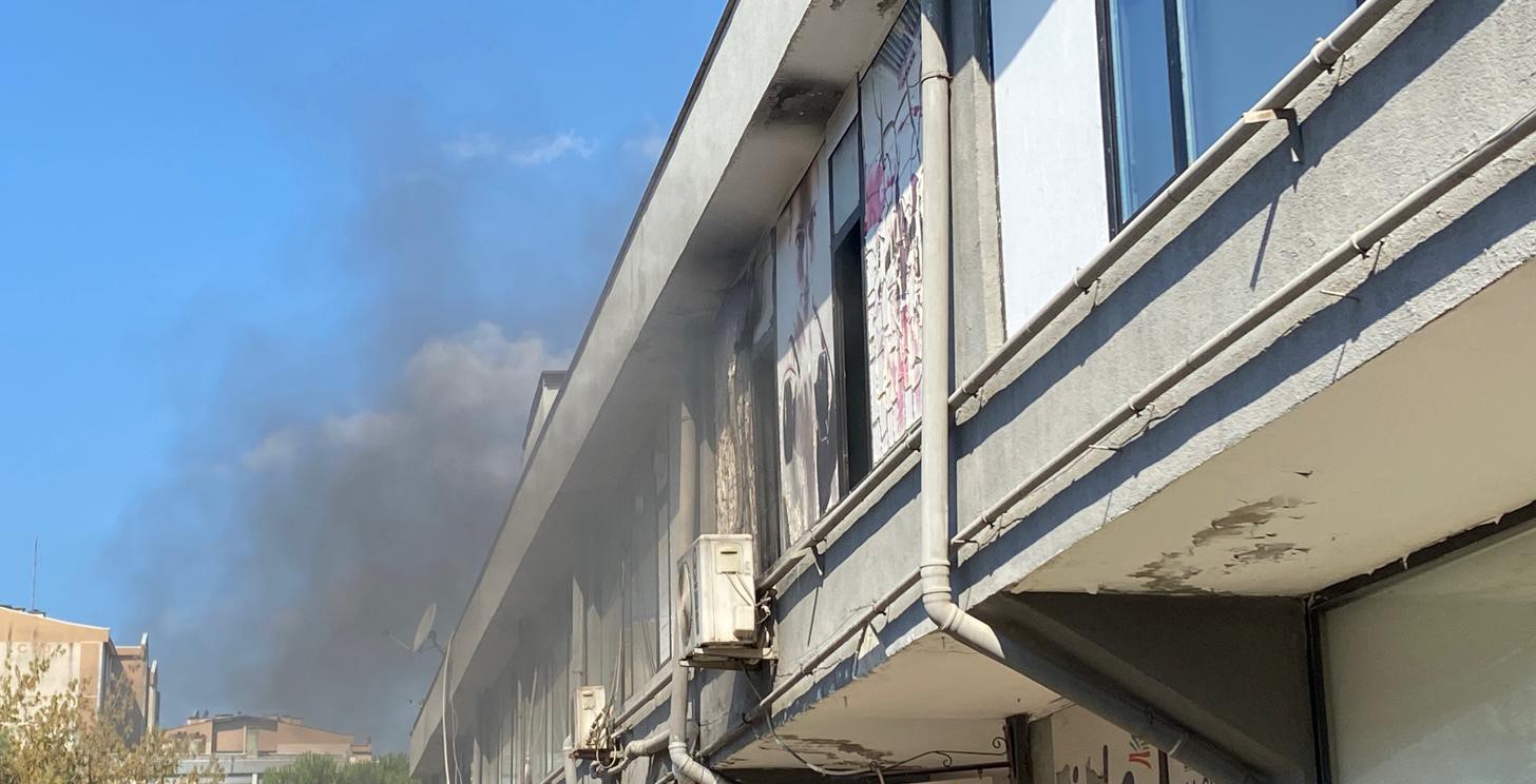 Spor salonunda klima yangını