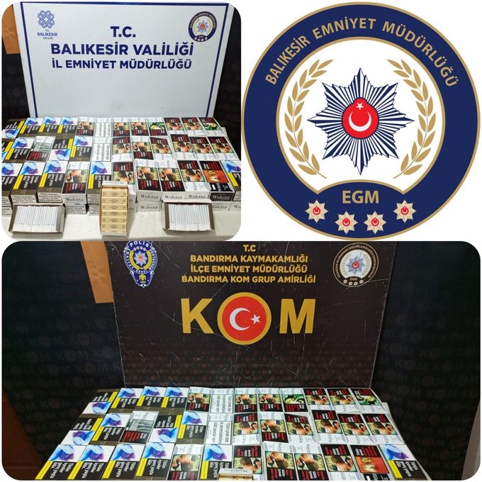 Bandırma’da kaçak makaron operasyonu,19 bin 520 adet ele geçirildi