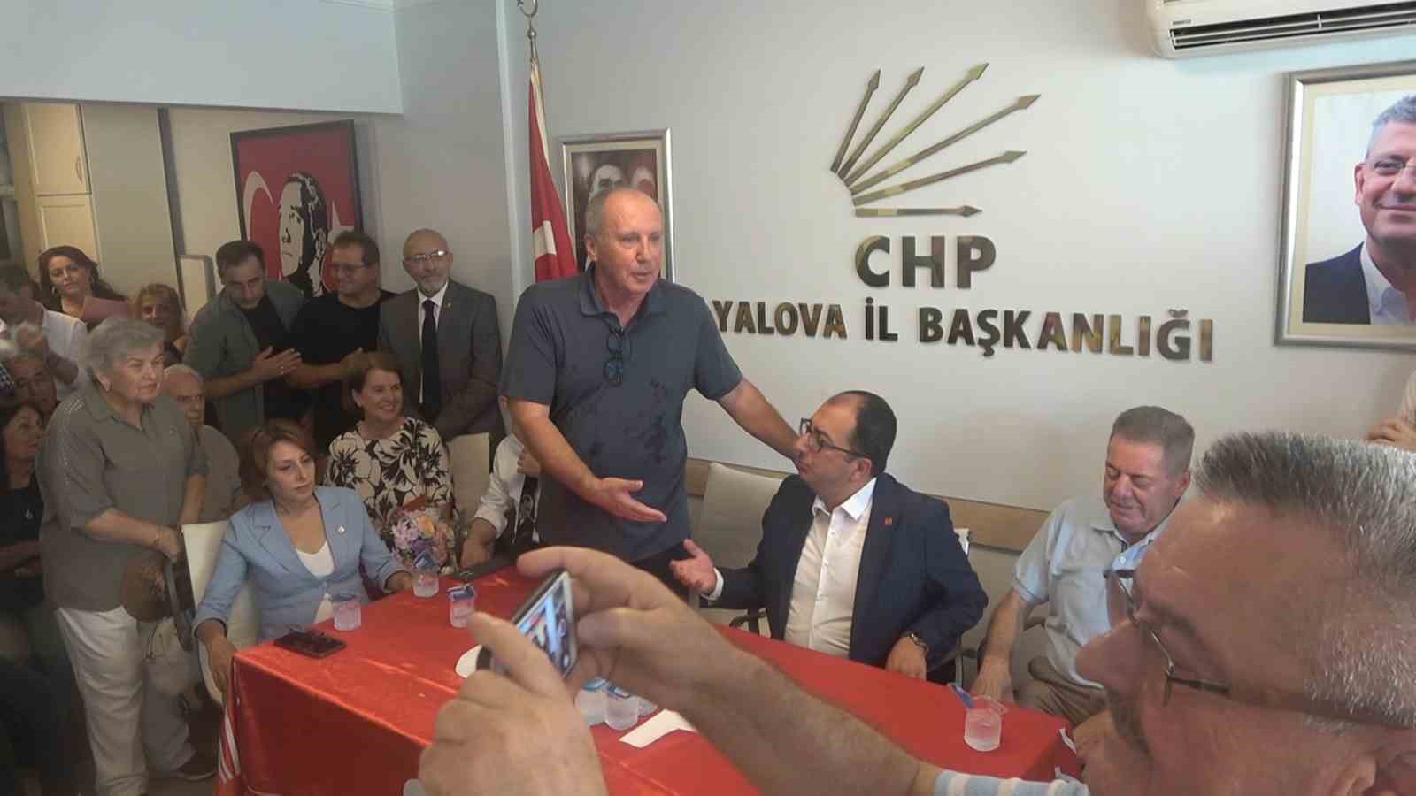 Yeniden CHP&rsquo;ye katılan Muharrem İnce&rsquo;den Yalova İl Teşkilatı&rsquo;na ziyaret
