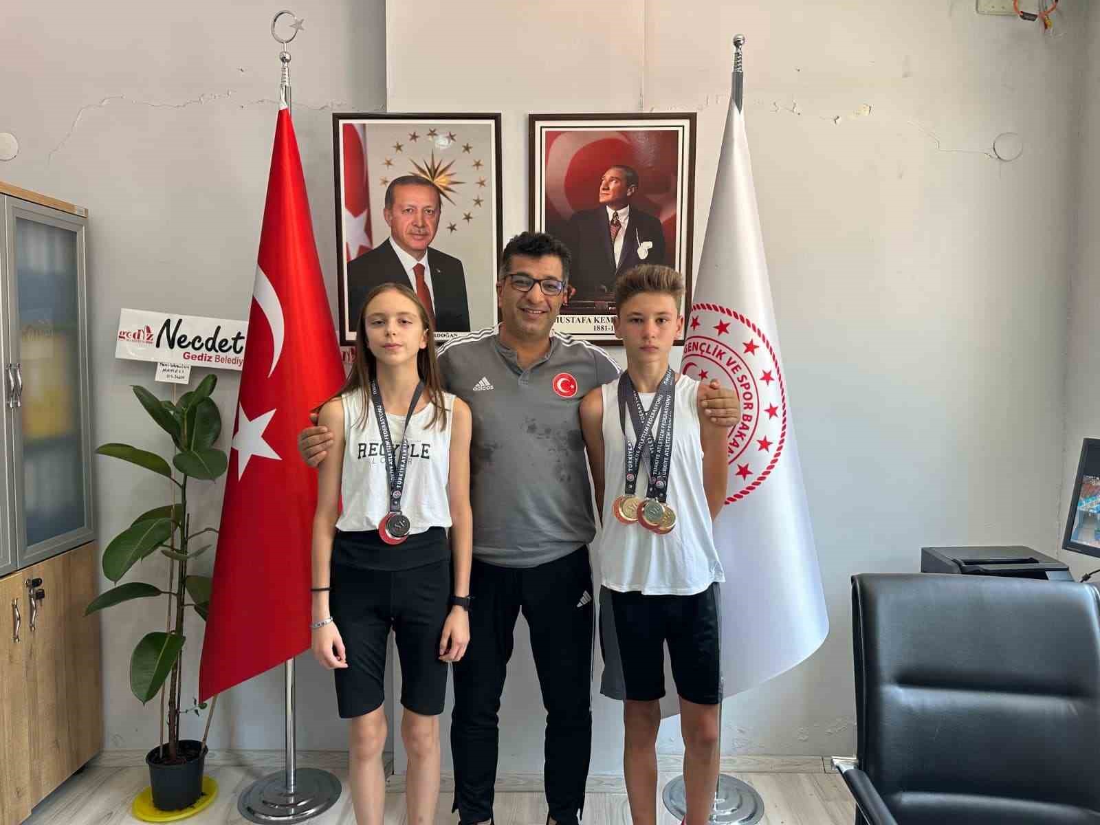 Yetenek taramasıyla keşfedilen Gedizli sporcular Türkiye şampiyonu
