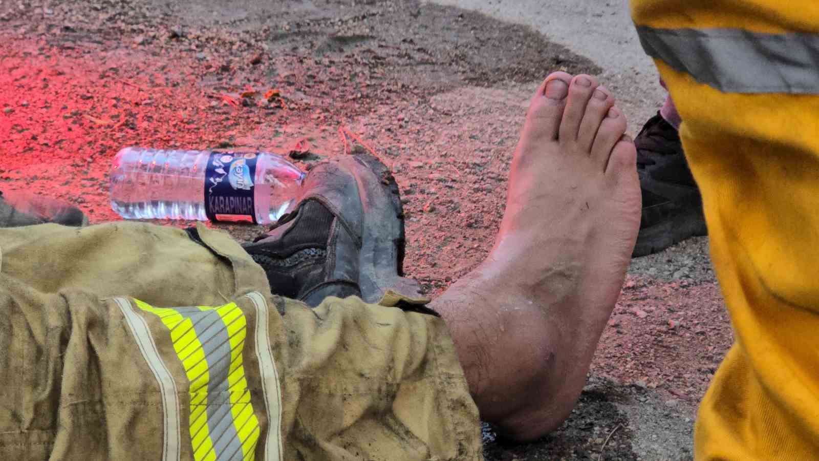 Yangın bölgesinde yaralanan 2 işçi hastaneye kaldırıldı