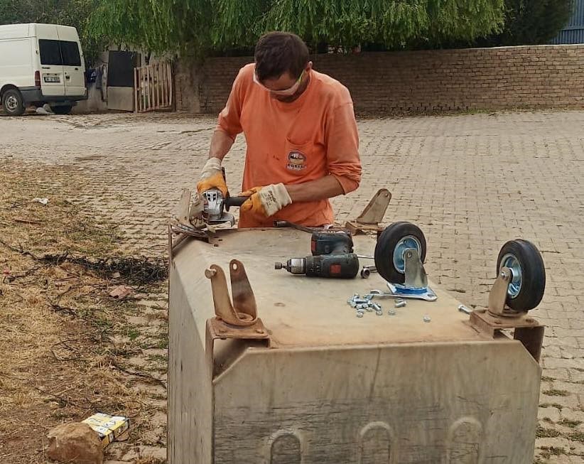 &Ccedil;&ouml;p konteynırlarına yerinde m&uuml;dahale
