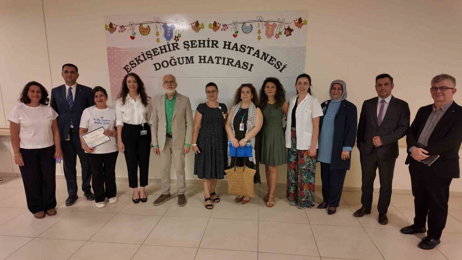 Hekimler ve birim çalışanlarına teşekkür belgesi