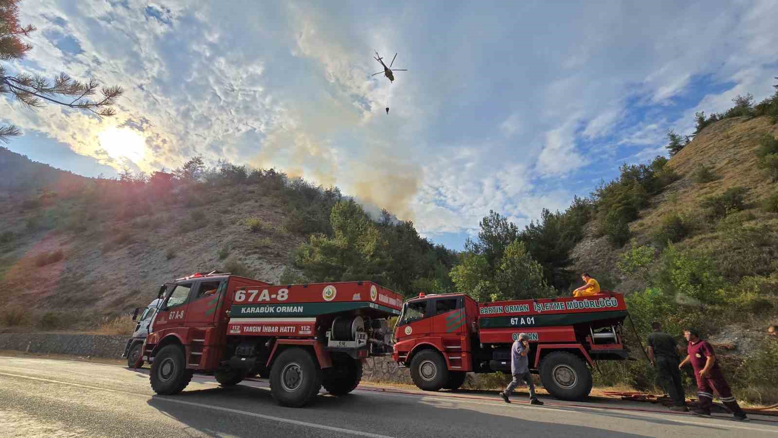 Karabük’teki orman yangını 2 saatte kontrol altına alındı