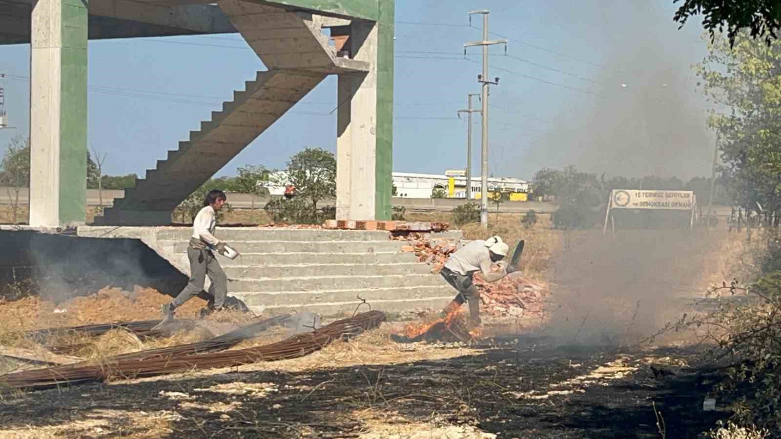 &Ccedil;orlu&rsquo;da ormanlık alanda korkutan yangın
