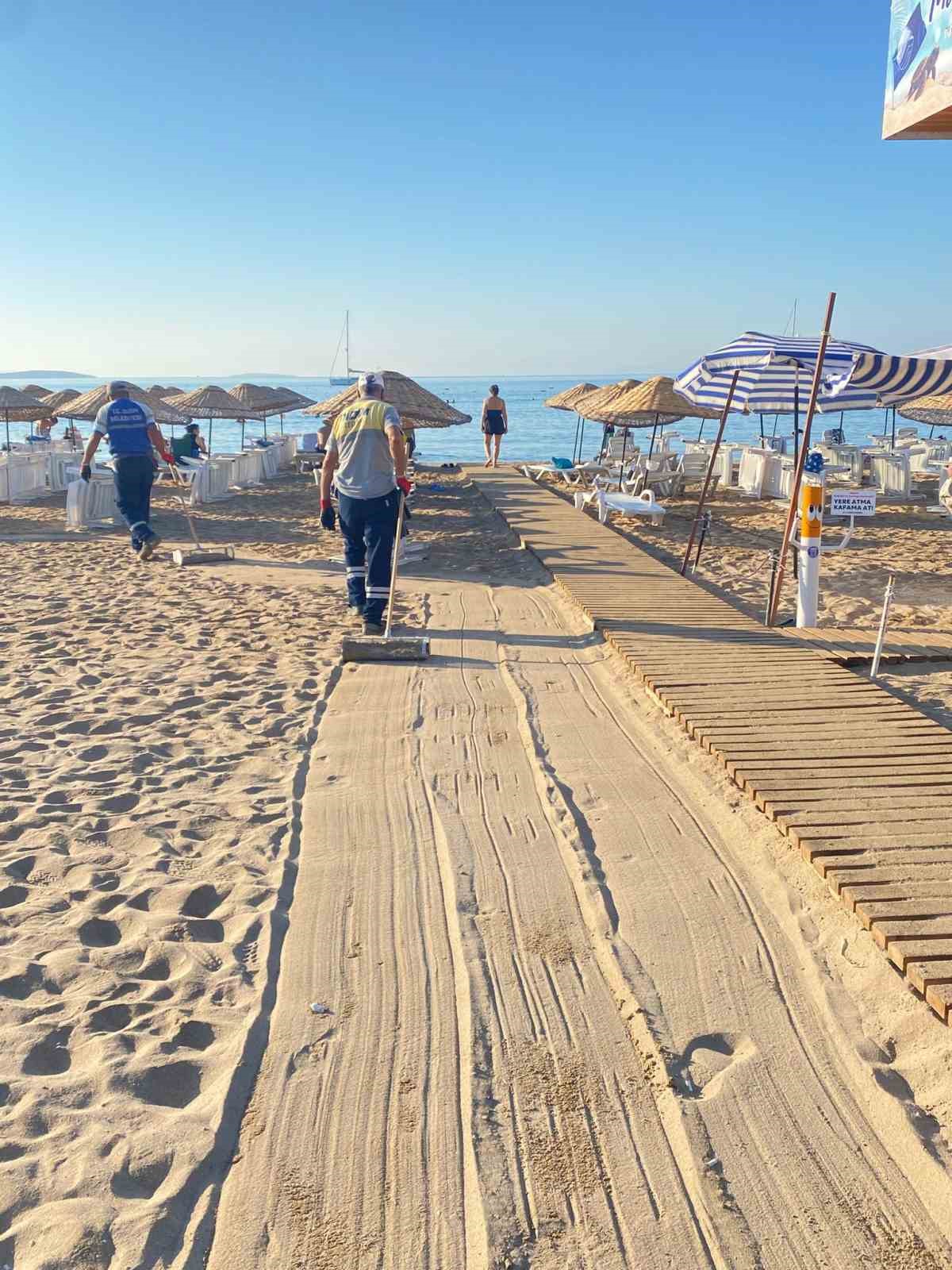 Didim sahillerinde temizlik çalışmaları aralıksız sürüyor