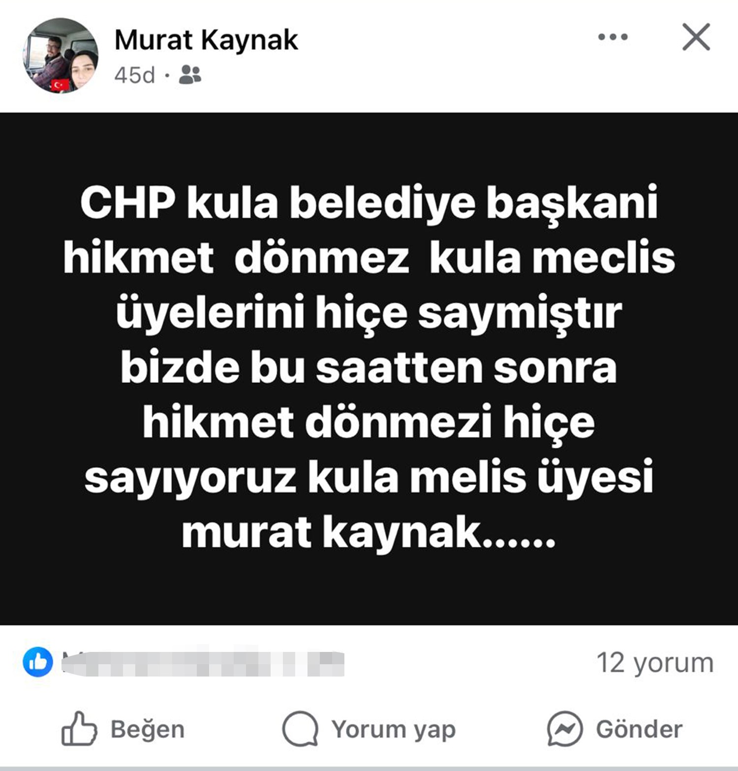CHP Kula Teşkilatı’nda kriz