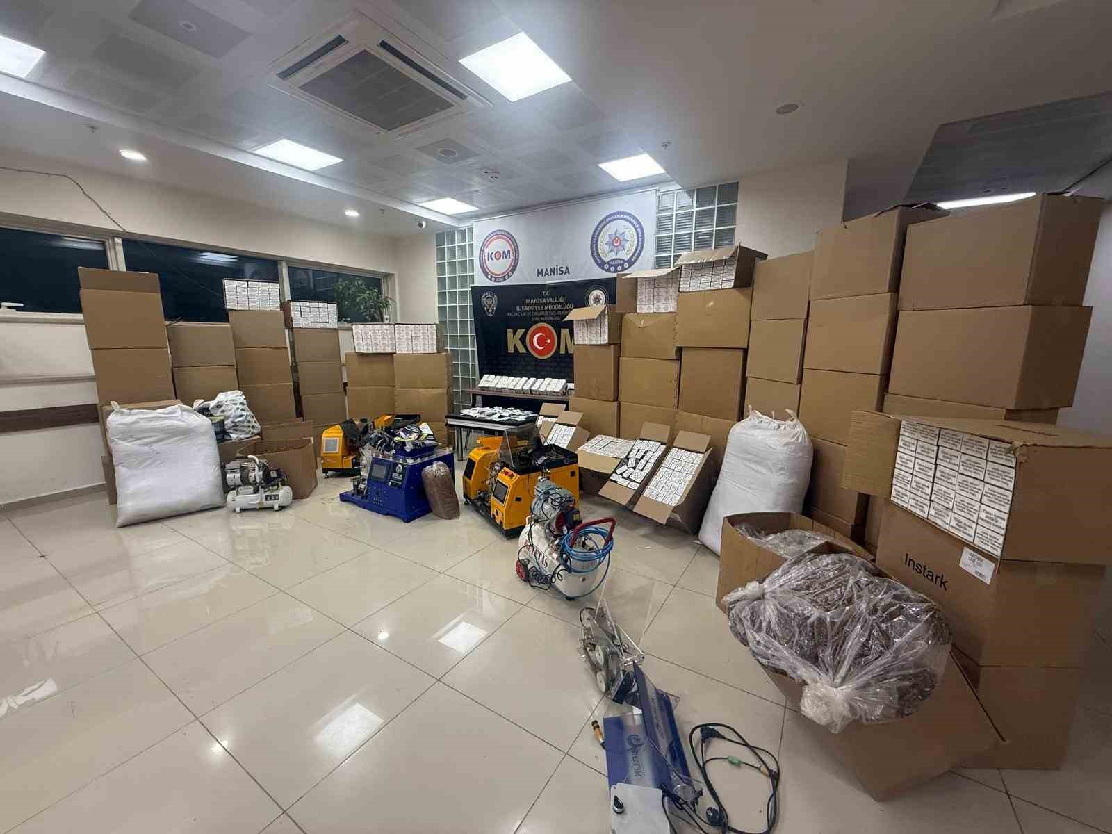 Manisa&rsquo;da ka&ccedil;ak t&uuml;t&uuml;n operasyonu: 430 bin boş makaron ele ge&ccedil;irildi
