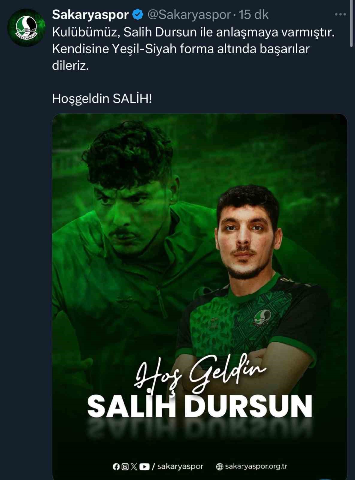 Sakaryaspor, Salih Dursun ve Umechi Akuazaoku&rsquo;yu kadrosuna kattı
