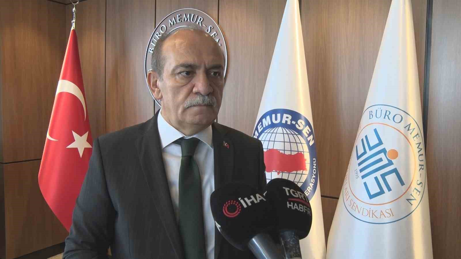 B&uuml;ro Memur-Sen Başkanı Yazgan: "Toplu s&ouml;zleşmede kamu &ccedil;alışanlarını tatmin edecek bir teklif gelirse bu olumlu karşılanır"
