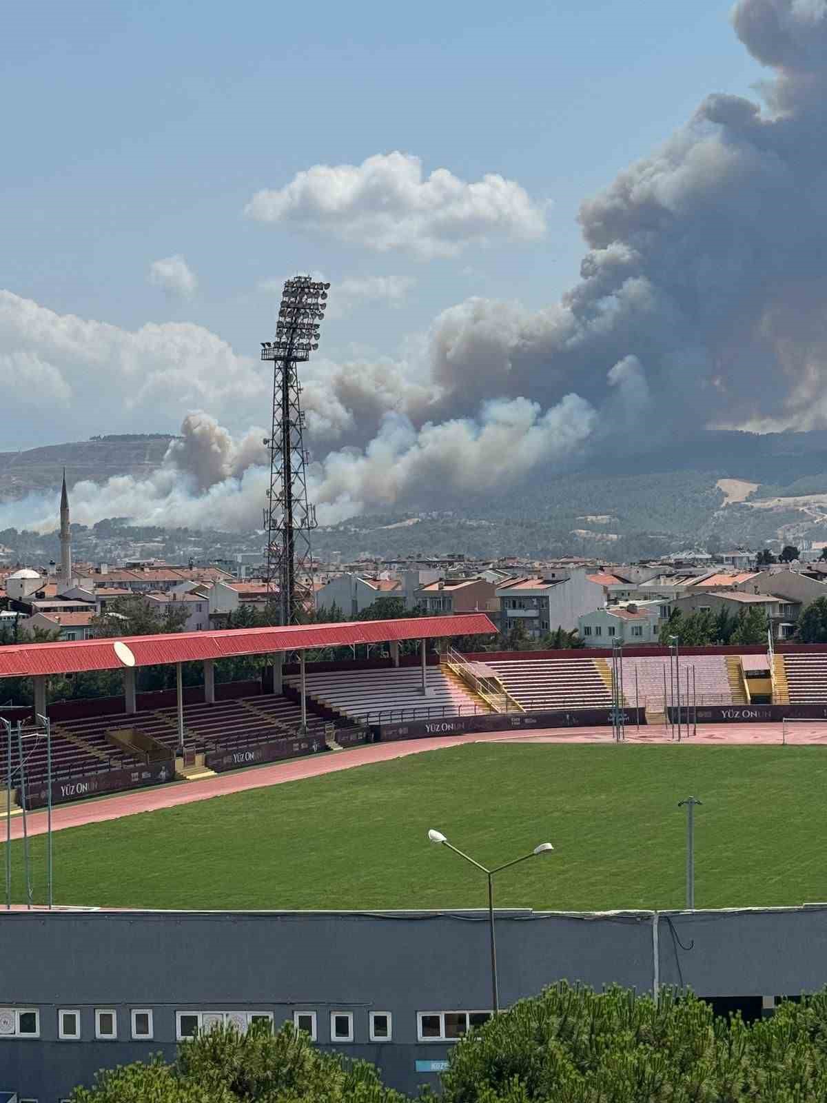 Çanakkale’de orman yangınına havadan ve karadan müdahale ediliyor