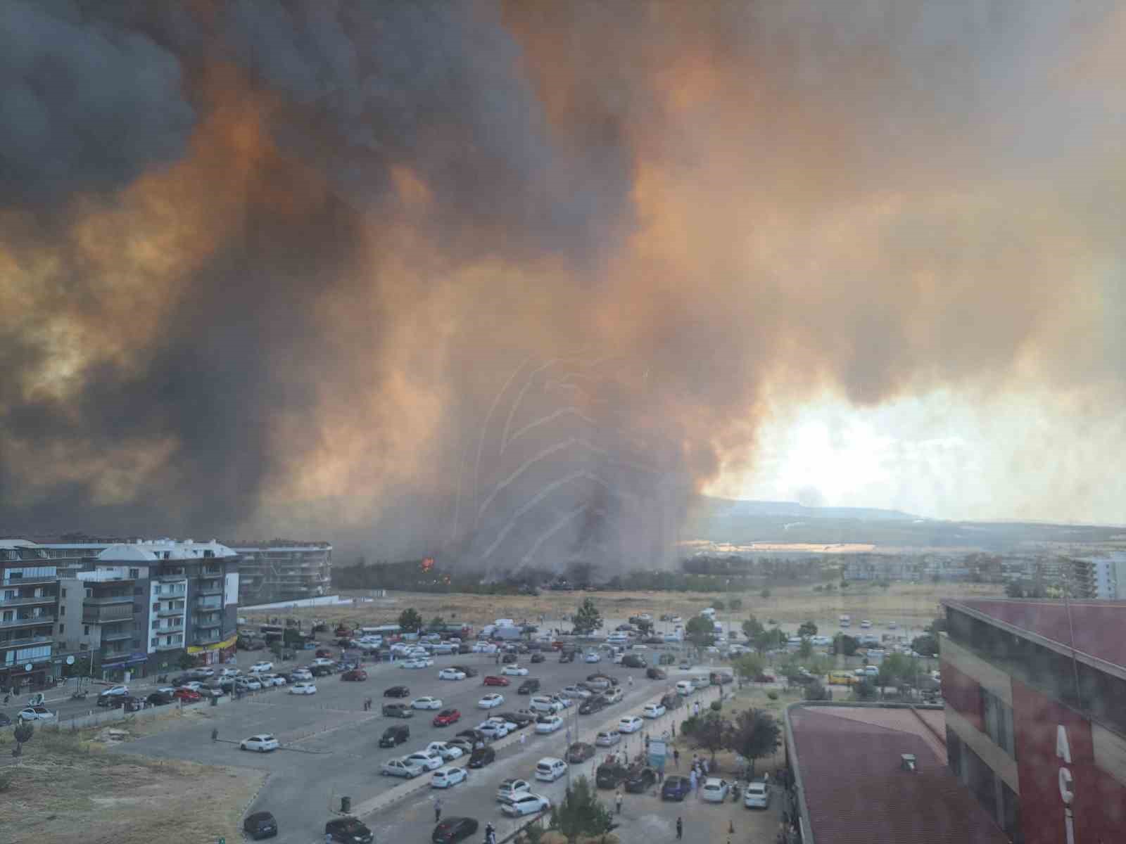 &Ccedil;anakkale&rsquo;de orman yangını hastaneye yaklaştı
