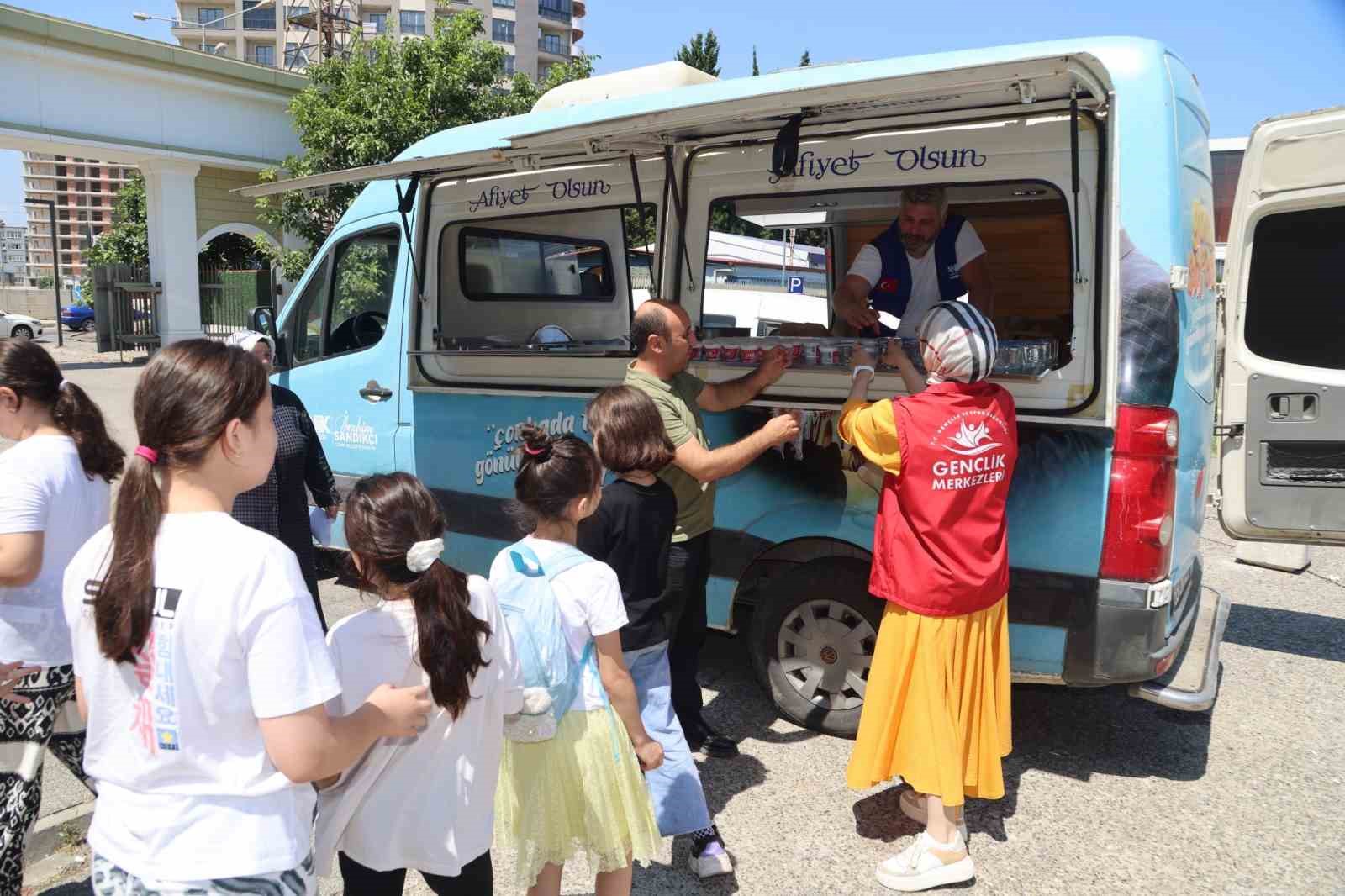 Canik’te çocuklara serin sürpriz