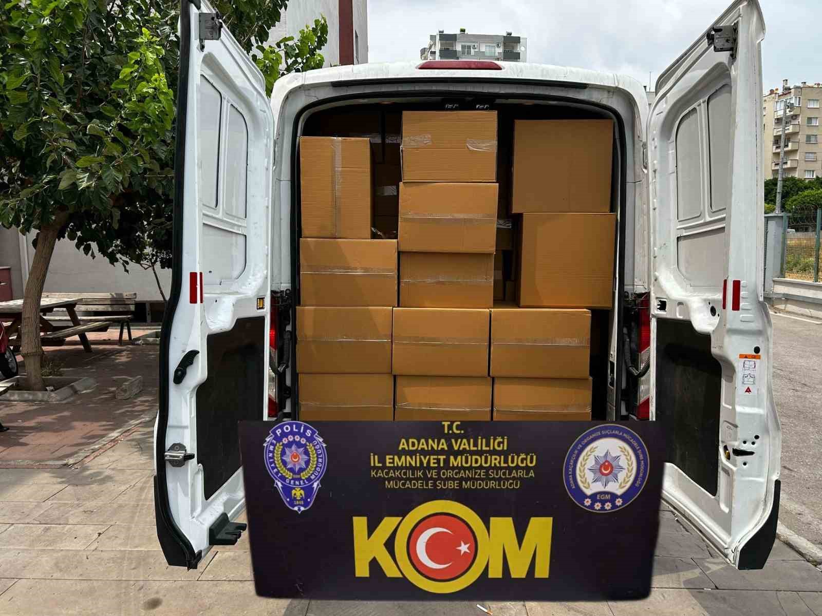 Adana&rsquo;da 2 milyon 800 bin adet g&uuml;mr&uuml;k ka&ccedil;ağı makaron ele ge&ccedil;irildi
