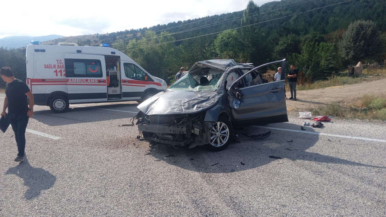Refahiye&rsquo;de trafik kazası: 1 &ouml;l&uuml;, 3 yaralı
