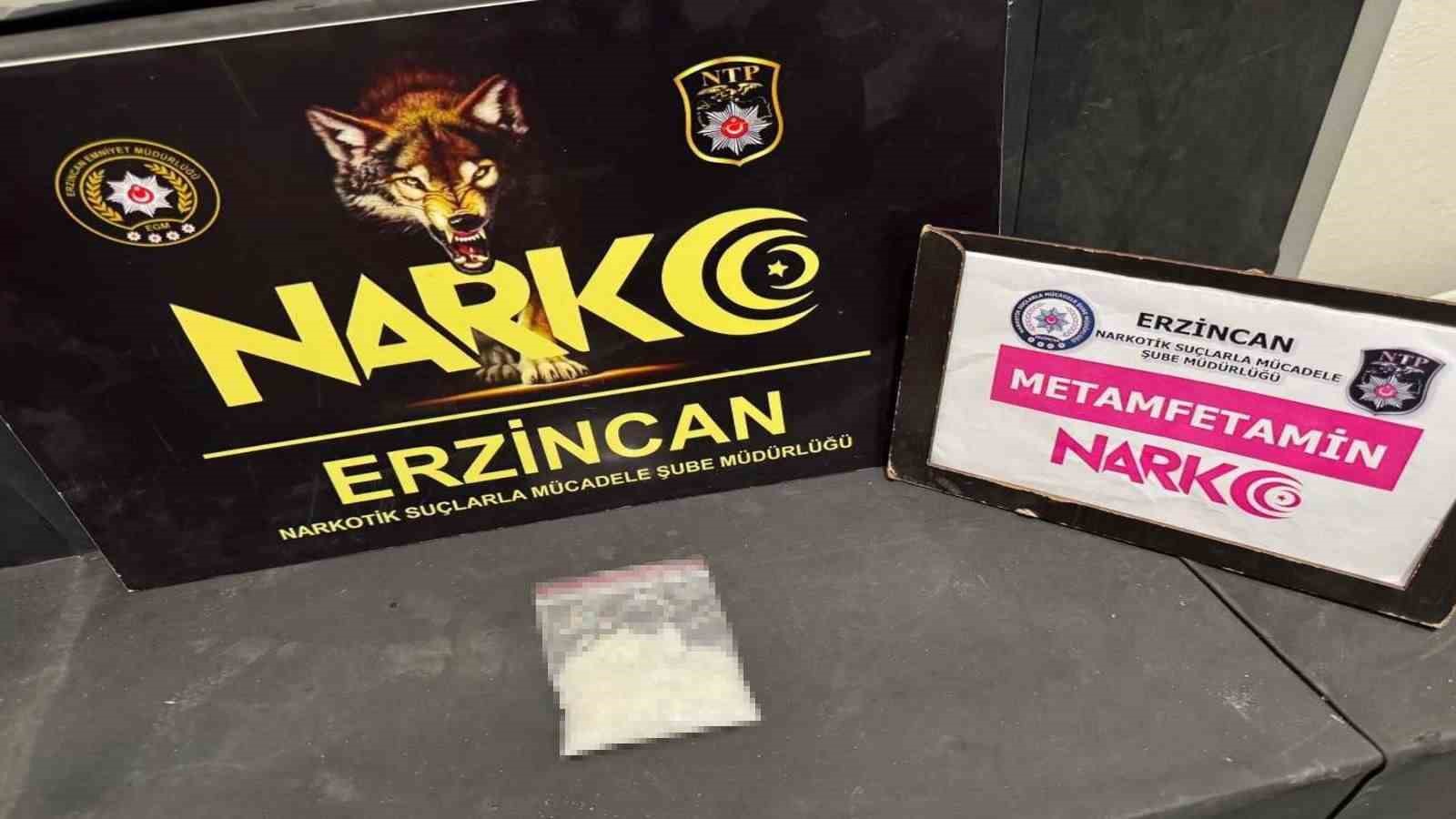 Erzincan’da 27,84 gram metamfetamin ele geçirildi, 1 kişi tutuklandı