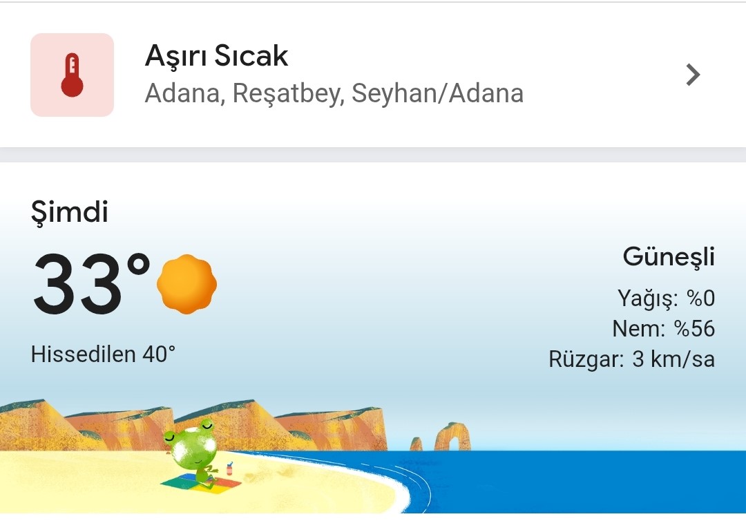 G&uuml;nd&uuml;z sıcak gece nem bunaltıyor
